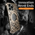 thumbnail image 5 of ELEHOLD For iPhone 16 Case,Luxury Ring  Kickstand 360°Rotatable Magnetic Shockproof Heat Dissipation Aluminum Metal Slim Phone case for iPhone 16,Desertgold, 5 of 7