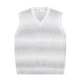 thumbnail image 1 of Gilet Sans Manches à Col en V Dégradé pour Hommes Chandail Décontracté Chaud Mode Hiver Confortable Léger, 1 of 3