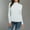 White, variant on TIHLMK Women's Blouses Fashion Womens Solid Color Turtleneck Long Sleeve Knitting Tshirt Slim Blouse Tops Gifts for Women