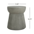 thumbnail image 3 of LiviNest Outdoor Concrete Side Table: Lightweight Hourglass Design for Patio & Balcony - Modern Round End Table with Stone Texture & Durable Structure for Outdoor Living Spaces & Garden Decor, 3 of 6