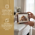 thumbnail image 5 of Unique Bargains Rounded Edge Minimalist Plastic Photo Frame Walnut Wood Color 4" x 6", 5 of 6