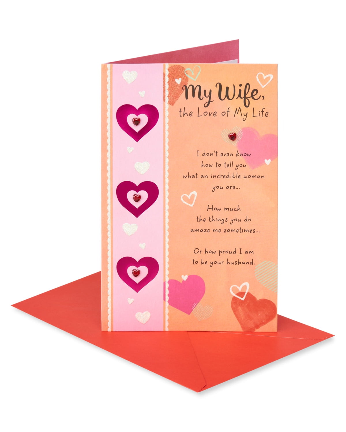 Hallmark Valentinstagskarte Für Ehefrau „Love Forever“ – Romantische Karte Mit Wachssiegel, 14,7x21,1 Cm, Inkl. Umschlag