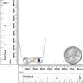 thumbnail image 3 of Simulated Opal Blue Created Sapphire and Lab Grown Diamond Heart Interlocking Infinity Symbol Pendant Necklace for Women | 925 Silver and 10K Yellow Gold White | 0.56 Cttw | With 18 inch Chain, 3 of 3