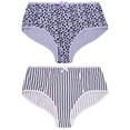 thumbnail image 3 of Curve Muse Womens Plus Size 100% Cotton High Waist Hipster Briefs Panties-6PK-PACKB-L, 3 of 7