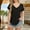 Black, variant on TODOZO T Shirts for Women Loose Fit Casual Lightweight Soft Basic Tees Women's Solid V Neck Tops with Chest Pocket Short Sleeve T Shirts Loose Casual Basic Tees Summer Clothes Outfits