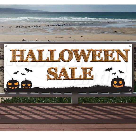 Halloween Sale 13 oz Vinyl Banner With Metal Grommets