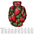 thumbnail image 2 of Strawberry Black Background Pattern 3D Print Hoodie Men Women Autumn Thin Pullover Sweatshirt Vintage Streetwear Tops, 2 of 6