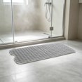 thumbnail image 5 of Zynviq 15" X 27.6" Bathroom Rugs Solid Color Bath Rugs Pvc Gray Absorbent Washable Rectangular Small Rug for Vanity, 5 of 6