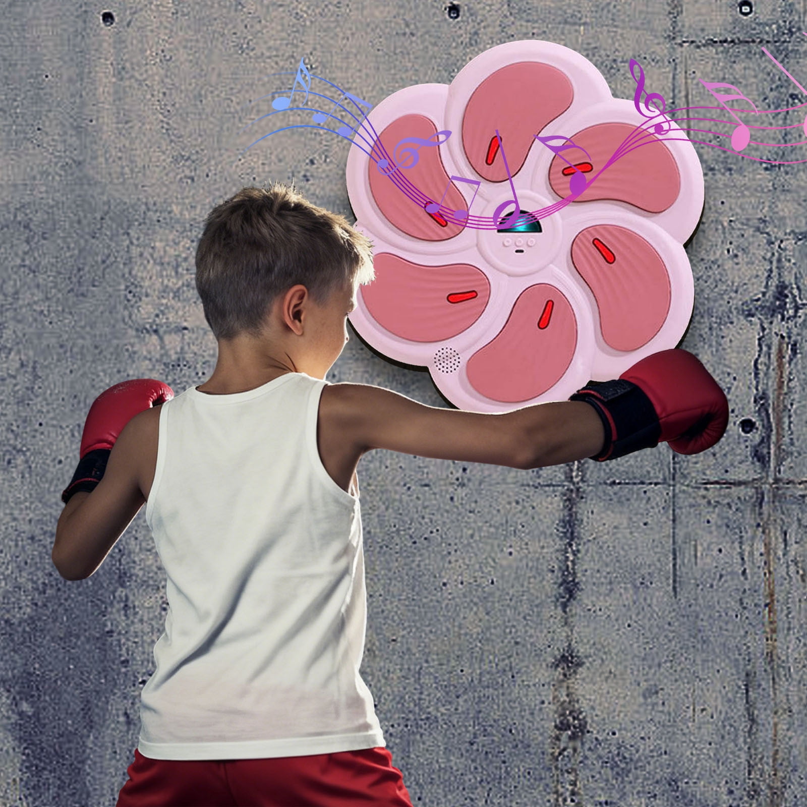 DAMAI 2025 Music Boxing Machine, Wall Mounted Smart Bluetooth Boxing Target with Boxing Gloves, Wall Boxing Punching Pad, Home Workout Traine, Fun Electronic Boxing Gifts