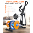 thumbnail image 4 of LNOW Build-in Bluetooth Silent Magnetic Elliptical Exercise Bike for Home Elliptical Training Machines 450lbs Nearlly Fully Assembled with 17 Stride Length, 4 of 11