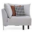 thumbnail image 2 of Enza Home Mayfair Wood/Polyester Fabric Corner Sofa Module in Off White, 2 of 9