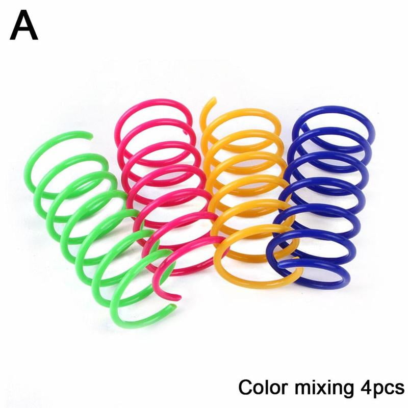 4/12PCS Colorful Cat Spring Toys Plastic Springs Cat Toys 2022 For Cat ...