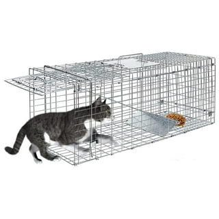 Humane Cat Trap for Stray Cats 24inch Live Animal Trap for Kitten Racoon  Possum Rabbit Squirrel Mouse Small Animal Trap Outdoor Indoor Collapsible