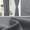 thumbnail image 4 of ZXNYH Pinch Pleat Curtains with Tieback and Hooks, Rust Thermal Insulated Room Darkening Drape for Bedroom, Burnt Orange, 72 Inch Wide by 84 Inches Long, 1 Panel, 4 of 5