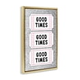 thumbnail image 3 of Stupell Industries Good Times Glam Tickets Gold Framed Floater Canvas Wall Art, design by Lettered and Lined, 31 x 21, 3 of 9