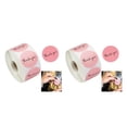thumbnail image 4 of Guardoinrt 500Pcs/Roll Thank You Pink Stickers Self Adhesive Handmade Labels Wedding Gift Party Decoration Pink 1# 2Set, 4 of 6