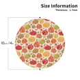 thumbnail image 2 of Lsque Cute Colorful Pumpkins Pattern 4" Drink Coasters Set of 4, PVC Leather Absorbent Coasters, Table Coaster Set Decorative Coffee Cup Coasters Housewarming Gift -Round Shape, 2 of 6