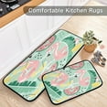 thumbnail image 5 of Cute Flamingo in Summer Anti Fatigue Mats for Kitchen Floor, Set of 2 Non Skid Washable Waterproof Anti Kitchen Floor Mats for Kitchen Office Laundry Room Bathroom (19"x27"+19"x47"), 5 of 7