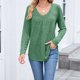 thumbnail image 5 of Ailaofu Women Tops Long Sleeve Shirts V Neck Loose Fit Soft Casual Solid Color T-Shirts Fall Clothing, 5 of 6
