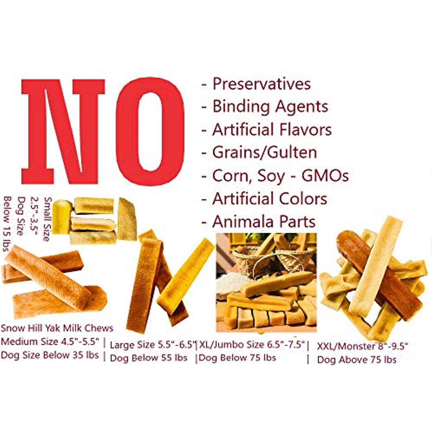 Snow Hill Himalayan Yak Cheese Dog Chews Monster/XXL 2 lbs Pack Long Lasting, Gluten GMO Free Protein-Rich Fresh Yaky Golden Cheese Bone Treats Improved Oral Health of Dogs - Himalayas, Nepal