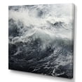 thumbnail image 2 of Designart "Stormy Waves In Black And White" Ocean Canvas Prints, 2 of 7