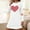 White, variant on Sakmal Cute Moomoo Womens Nightgowns Love Long Sleeve Valentines Pajama Sleep Dress Heart Print Knee Length Ladies Nightgown L