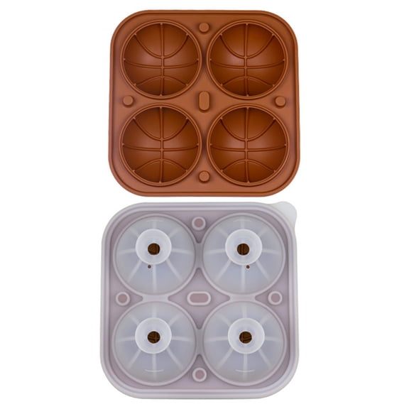 Silicone Ice Cube Mold - Basketball - Shaped Ice Trays for Whiskey, Cocktails, Drinks, Home Bar, Party, Picnic