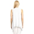 thumbnail image 6 of Made by Johnny Women's Lightweight Sleeveless Draped Open Cardigan XXL WHITE, 6 of 7