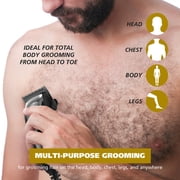 Wahl ATV Total Body Manscaper Hair Clipper for Men, Corded 18pc, Black Chrome 3024498