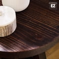 thumbnail image 3 of Walker Edison Modern Farmhouse Easy Assembly Wood Round Side Table Espresso, 3 of 11
