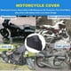 thumbnail image 3 of Cubierta para motocicleta, cubierta impermeable para motocicleta, protección exterior para todo tipo de clima, duradera Oxford y a prueba de desgarros, apta para motores de 116 pulgadas, 3 of 4