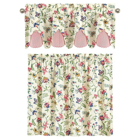 Crewel Drape - Waverly Carolina Crewel Curtain Tier