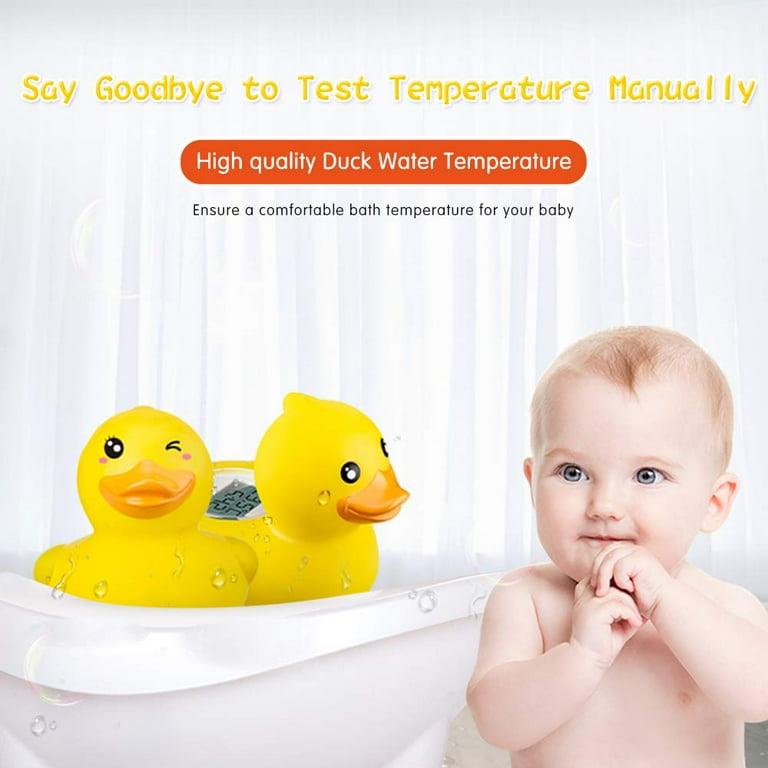 Red Moving Line Duck Baby Bath Thermometer Card 