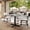 Gray Faux Concrete/Black Base, variant on Flash Furniture 36" Square Indoor Outdoor Tabletop in Gray Faux Concrete with TopGuard HPL Technology and 30" x 30" Silver Cast Iron X Table Base