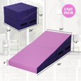 thumbnail image 5 of Dkeli Folding Incline Mat Gymnastics Mat for Kids Adults, 48 x 24" Incline Tumbling Mats w/Non-Slip Surface& Handles,Indoor/Outdoor Folding Cheese Wedge Mat for Home, Pink, 5 of 8