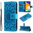 thumbnail image 1 of Feishell Slim Wallet Case for Samsung Galaxy A14 5G 6.6 inch,Shockproof Stylish Embossed Pattern PU Leather Magnetic Clasp Folio Flip Kickstand Card Slots Purse for Women Men Phone Cover,Blue, 1 of 12