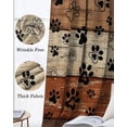 thumbnail image 6 of Burnt Orange Brown Blackout Curtains 96 Inch Length 2 Panels Set, Farmhouse Dog Paw Vintage Full Shading Curtains for Windows, Blackout Curtains for Bedroom Living Room 52"x96", 6 of 8