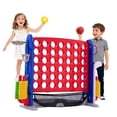 thumbnail image 3 of JustSmart Adjustable 4-in-a-Row Game, 3.5FT Giant Connect Board with Quick-Release Slider & 42 Rings, Indoor/Outdoor Party Toy for Kids & Adults, Red Main Board with Blue Side Panels, 3 of 8