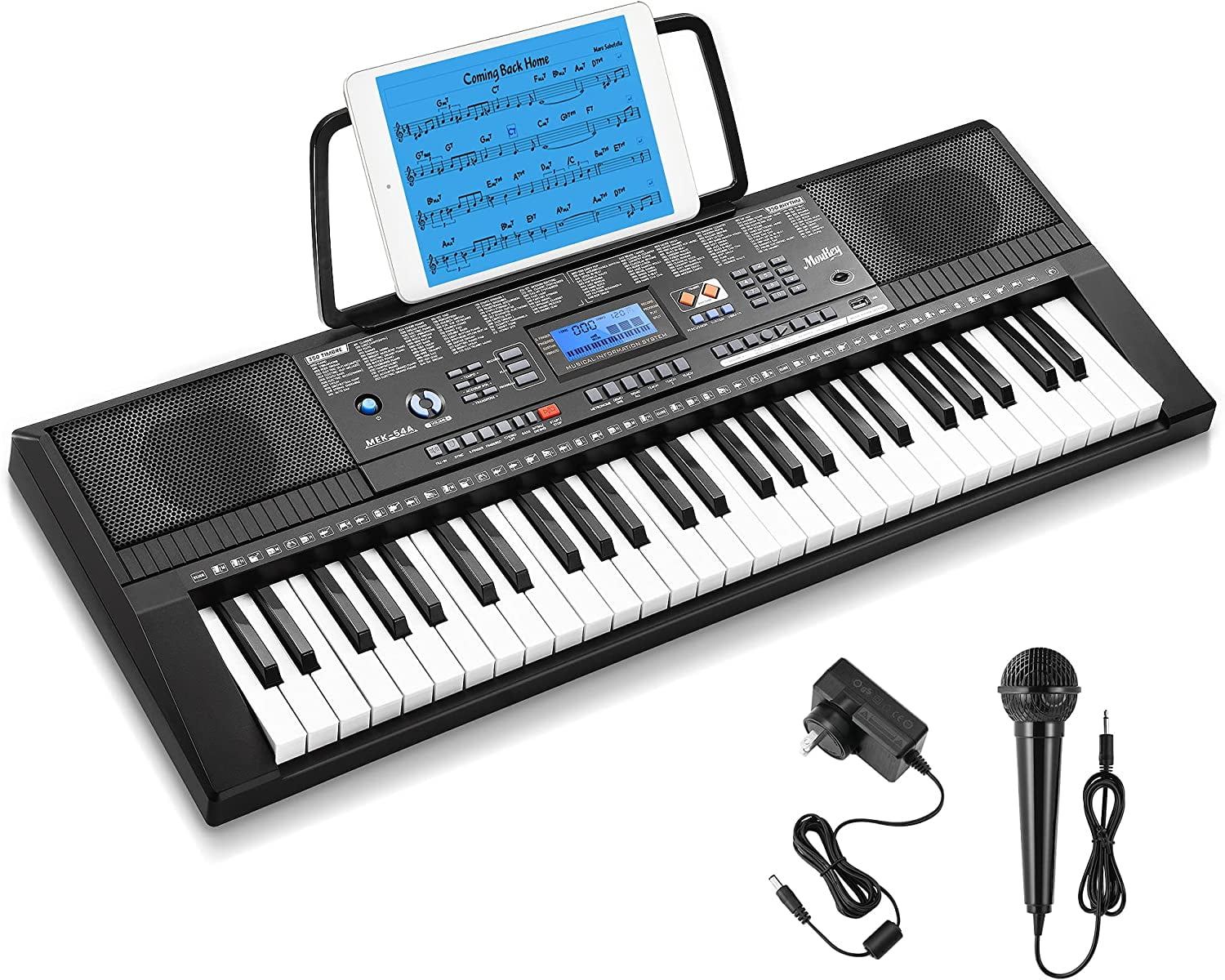 54 Key Music Electronic Keyboard Electric Digital Piano Organ w/Stand &Micophone 