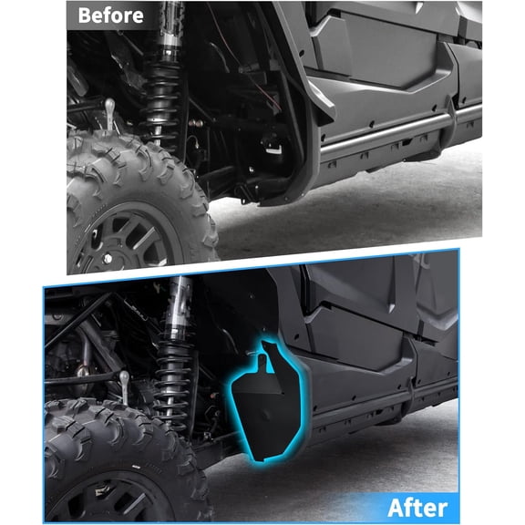 Rear Mud Guards for Honda Talon 1000 - Premium PP Material Protection Panels with Easy Installation