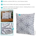 thumbnail image 3 of Sunnydaze 17" x 17" Gray Geometric Polyester Square Decorative Outdoor Throw Pillow, 2 Count, 3 of 7