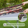 thumbnail image 6 of Pioneer Flower Floral Print Pattern Square Fitted Tablecloth with Elastic Edge,Square Table Cover,Washable Elastic Table Cover for Home Kitchen Party Decor 36"x36", 6 of 6