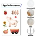 thumbnail image 4 of 1set 8 Sheets 8 styles PVC Waterproof Wall Stickers Self-Adhesive Decals for Window or Stairway Home Decoration Rectangle Farm Animal 200x145mm about 1 sheets/style, 4 of 9