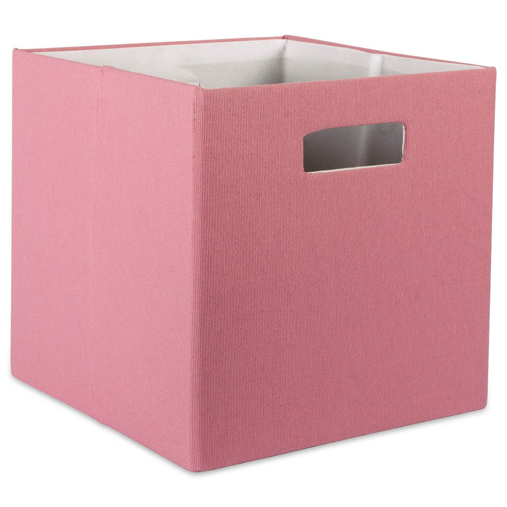 Rose PInk Cube Storage Bin 13"