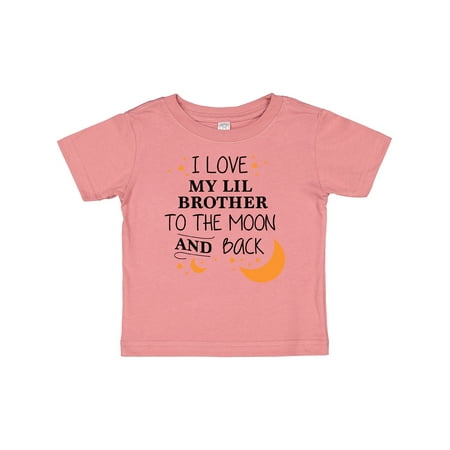 

Inktastic I Love My Lil Brother to the Moon and Back Gift Baby Boy or Baby Girl T-Shirt