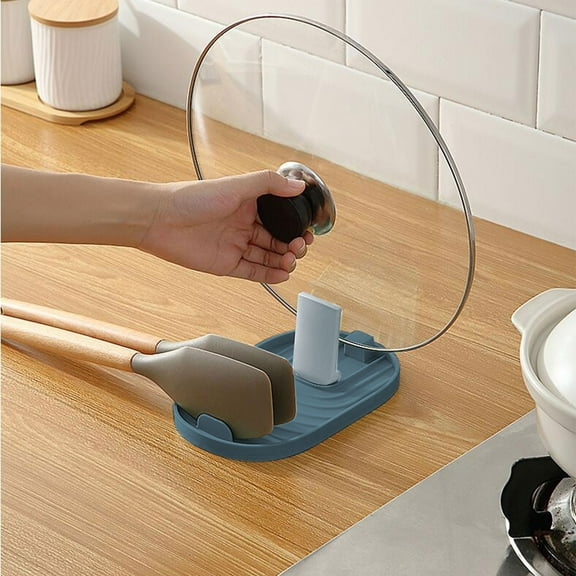 Huayishang Locker Shelf Folding Pot Cover Rack Spatula Rack Integrated Storage Kitchen Stovetop Storage Rack Draining Tools Chopsticks Spoon Holder, Kitchen Essentials Clearance Sale
