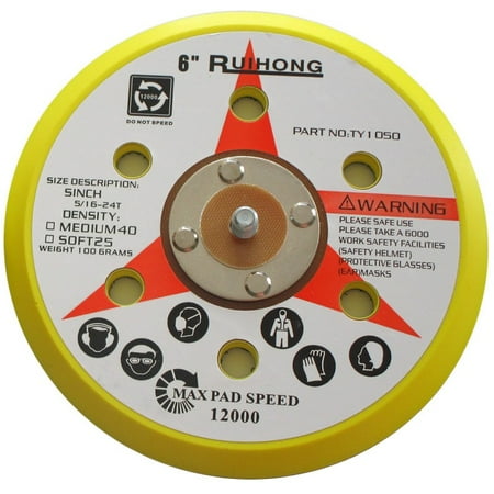 

150mm 6 Sanding Disc 6 Holes Dual Action Polishing Grinding Backing Wheel Pad