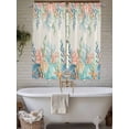 thumbnail image 4 of Summer Ocean Living Room Curtains 2 Panel, Watercolor Coastal Coral Shell Seaweed Beige Cafe Window Treatment, Extra Long Farmhouse Bedroom Bathroom Kitchen Curtains Drapes 104"x72", 4 of 6
