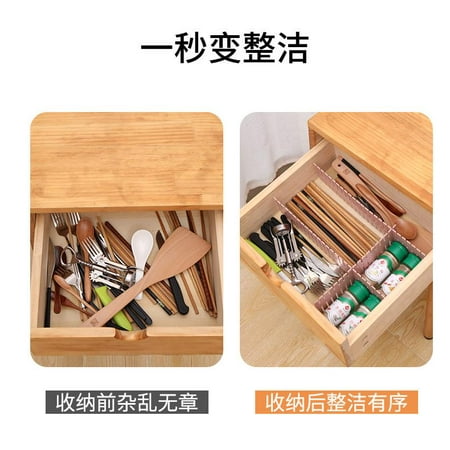 

4Pcs Wardrobe Organizer Drawer Divider Adjustable DIY Storage Grid Tidy Dresser Makeup Scarf Tie Socks Clothing Home Bra