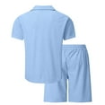 thumbnail image 6 of Awdenio Men's Shorts Set Summer Outfits Beach Terry Casual Short Sleeve 2 Piece Short Set for Men, 6 of 8